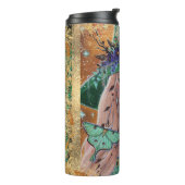 Halloween heksenvossenkunst van Renee Lavoie Thermosbeker (Gedraaid links)