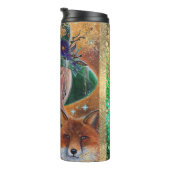 Halloween heksenvossenkunst van Renee Lavoie Thermosbeker (Geroteerd rechts)