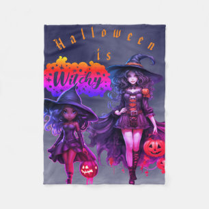 Halloween hekserige fleece deken