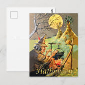 Halloween hekserij briefkaart (Voorkant / Achterkant)
