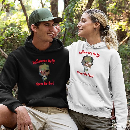 Halloween Hell Never Beter Dames Ghostface Skull Hoodie