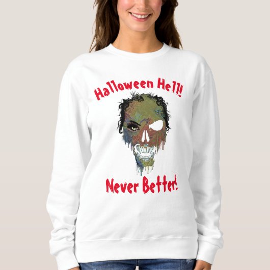 Halloween Hell Never Beter Dames Ghostface Skull Trui (Voorkant)