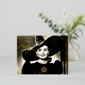 Halloween Hepburn Heks Project WILF Folie Feestdagen Briefkaart (Staand Voorkant)