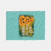 Halloween Here For The Boos Birthday Fleece Deken (Voorkant (Horizontaal))