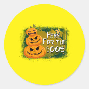 Halloween Here For The Boos Birthday Ronde Sticker