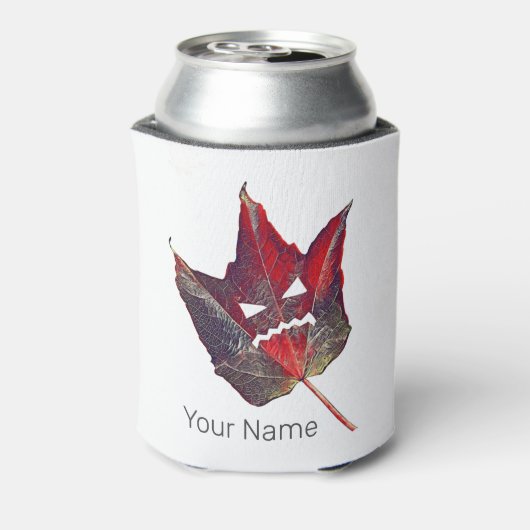 Halloween herfst bladeren blad Herfst Thanksgiving Blikjeskoeler (Blikje Achterkant)