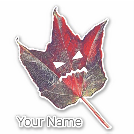 Halloween herfst bladeren blad Herfst Thanksgiving Sticker (Voorkant)