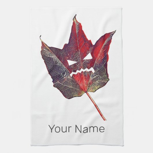 Halloween herfst bladeren blad Herfst Thanksgiving Theedoek (Verticaal)