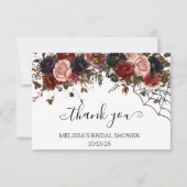 Halloween Herfst Bloemen bedankt Bruidsborrel (Voorkant)