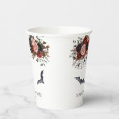 Halloween Herfst Bloemen Huwelijk Waterverf Flower Papieren Bekers (Links)