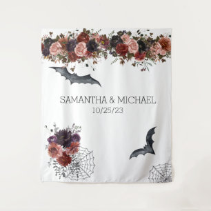 Halloween Herfst Bloemstuk Bruiloft Waterverf Bloe Wandkleed