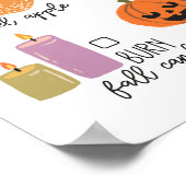 Halloween Herfst Bucket List | Herfstelementen Poster (Hoek)