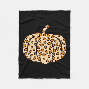 Halloween Herfst dier Luipaard Pompoen Fleece Deken
