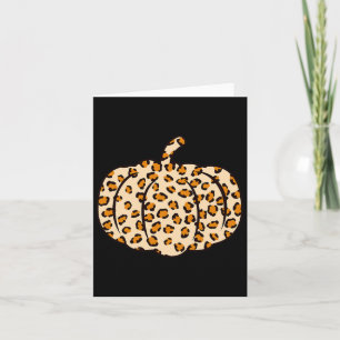 Halloween Herfst dier Luipaard Pompoen Kaart