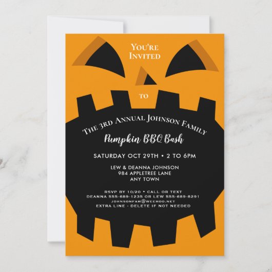 Halloween Herfst Familie Vrienden Reünie of Feest Kaart (Voorkant)