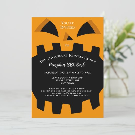 Halloween Herfst Familie Vrienden Reünie of Feest Kaart (Staand voorkant)