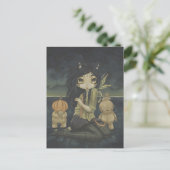 Halloween herfst fantasy fee gothic briefkaart (Staand voorkant)