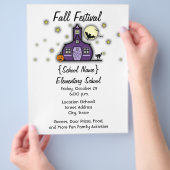 Halloween Herfst Festival Haunted Schoolhouse Scho Flyer (Hand)