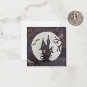 Halloween/Herfst Flat Note Kaart Notitiekaartje (Voorkant / Achterkant in situ)