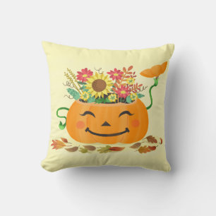 Halloween Herfst Floral Pumpkin Kussen