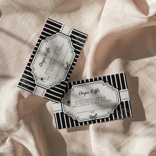 Halloween Herfst Gotische Spooky Luier Raffle Informatiekaartje