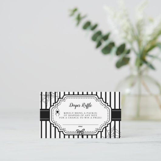 Halloween Herfst Gotische Spooky Luier Raffle Informatiekaartje (Staand voorkant)