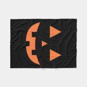 Halloween Herfst Griezelen Jack O' Lantern Pompoen Fleece Deken (Voorkant (Horizontaal))