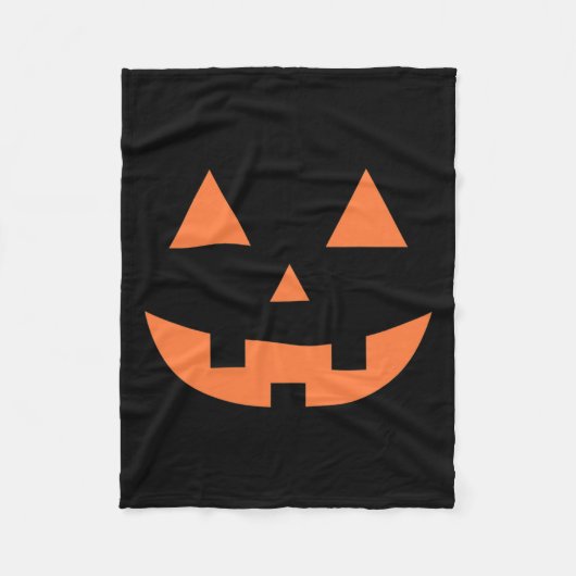 Halloween Herfst Griezelen Jack O' Lantern Pompoen Fleece Deken (Voorkant)