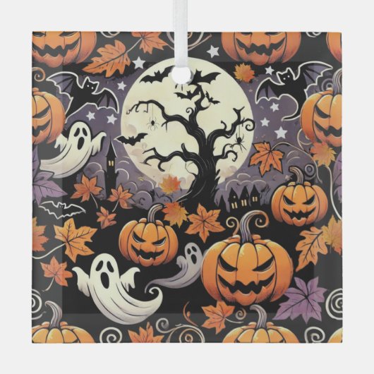 Halloween/Herfst/Herfst Glas Ornament (Voorkant)
