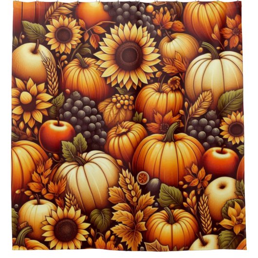 Halloween/Herfst/ Herfst/kalebas Douchegordijn (Voorkant)