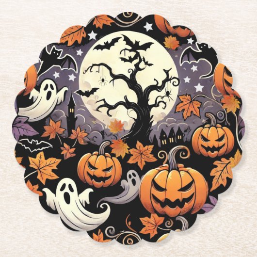 Halloween/Herfst/Herfst Kartonnen Onderzetters (Voorkant)