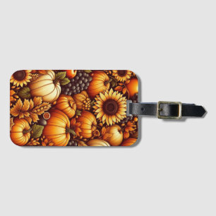 Halloween/Herfst/Herfst/pompoen Bagagelabel