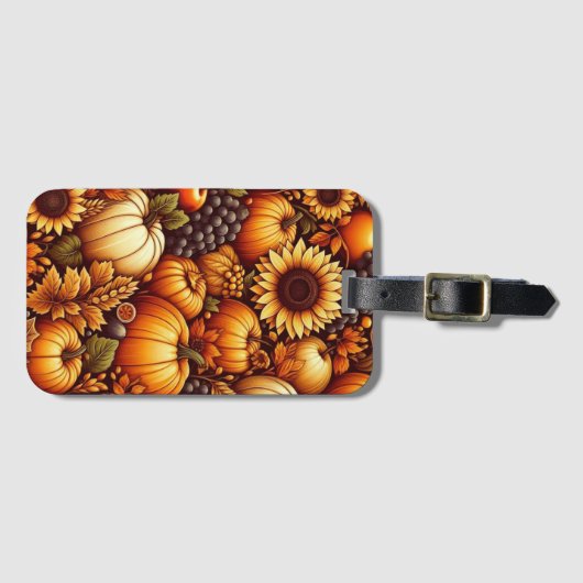 Halloween/Herfst/Herfst/pompoen Bagagelabel (Voorkant (horizontaal))