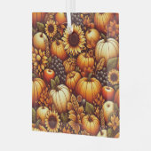 Halloween/herfst/herfst/pompoen Glas Ornament (Voorkant links)