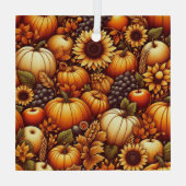 Halloween/herfst/herfst/pompoen Glas Ornament (Achterkant)