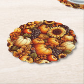 Halloween/Herfst/Herfst/pompoen Kartonnen Onderzetters (Gekanteld)