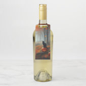 Halloween/herfst/herfst/pompoen/kat flessenhanger (Op fles)