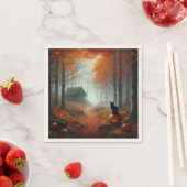 Halloween/Herfst/ Herfst/pompoen/kat  Servet (Insitu)
