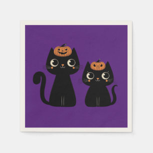 Halloween/Herfst/Herfst/pompoen/kat Servet