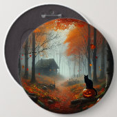 Halloween/Herfst/Herfst/pompoen/kattenpapierbekers Ronde Button 6,0 Cm (Voorkant /achterkant)