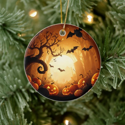 Halloween/herfst/Herfst/Pompoen Keramisch Ornament (Boom)