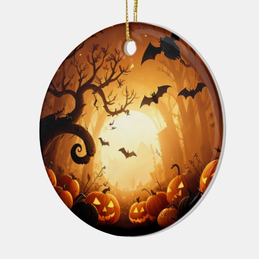 Halloween/herfst/Herfst/Pompoen Keramisch Ornament (Links)