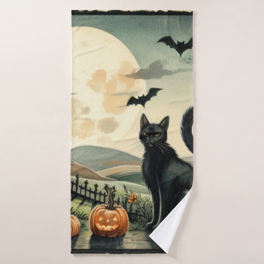 Halloween/Herfst/Herfst/pompoen/poes Badhanddoek (Badhanddoek)