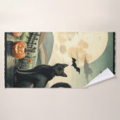 Halloween/Herfst/Herfst/pompoen/poes Badhanddoek (Badhanddoek)