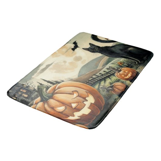 Halloween/Herfst/Herfst/pompoen/poes Badmat (Gekanteld)