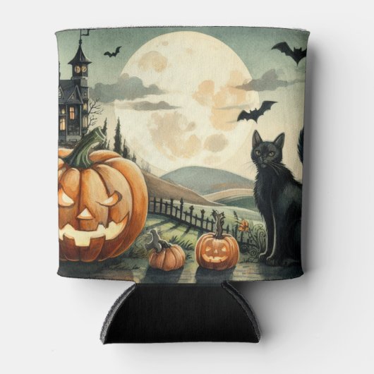 Halloween/Herfst/Herfst/pompoen/poes Blikjeskoeler (Voorkant)