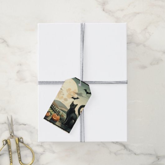 Halloween/Herfst/Herfst/pompoen/poes Cadeaulabel (Met Touw)