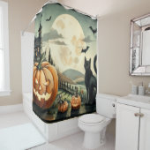 Halloween/Herfst/Herfst/pompoen/poes Douchegordijn (In situ)