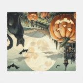 Halloween/Herfst/Herfst/pompoen/poes Fleece Deken (Voorkant (Horizontaal))