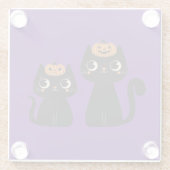 Halloween/Herfst/Herfst/pompoen/poes Glazen Onderzetter (Achterkant)